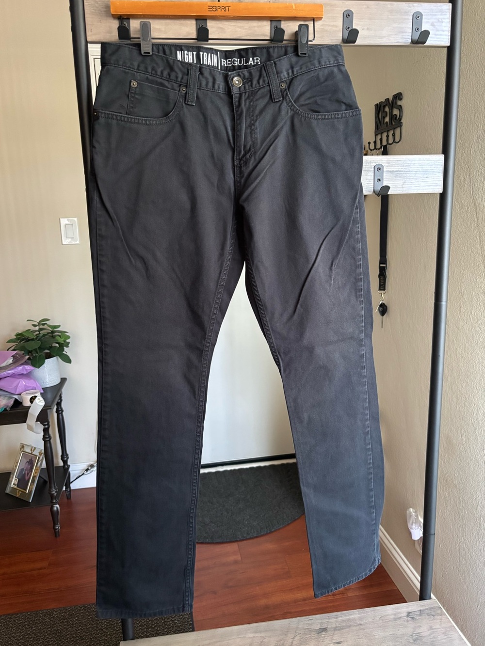 Night Train Regular Black Straight Men’s Jeans - free world
